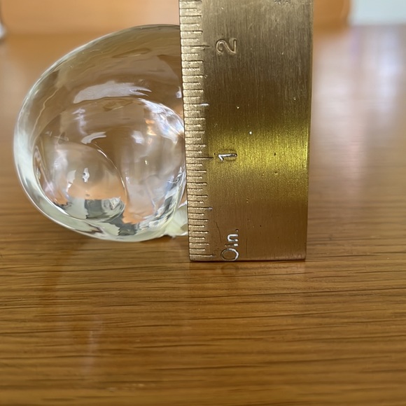 Pier 1 shell shaped paperweight clear 3” - Picture 6 of 7